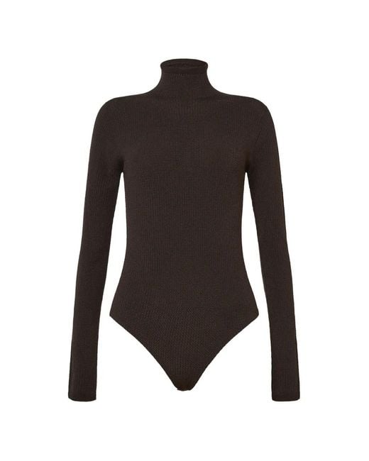 Wolford Black Seamless Net Bodysuit
