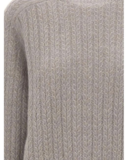 Hemisphere Gray Cable-Knit Sweater