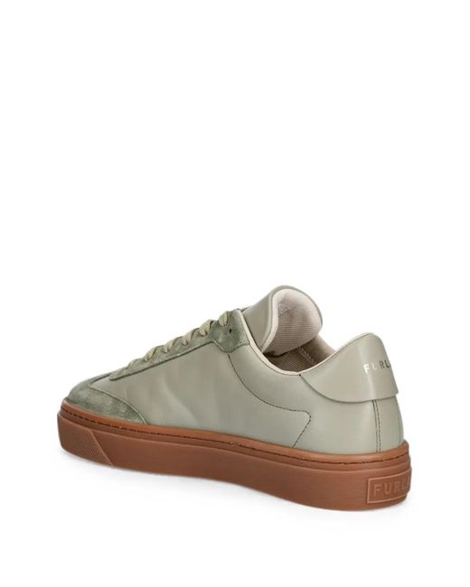Furla Green Logo-Plaque Low-Top Sneakers