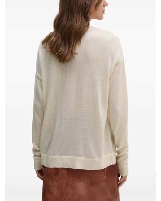 DKNY Natural Button Logo Cardigan