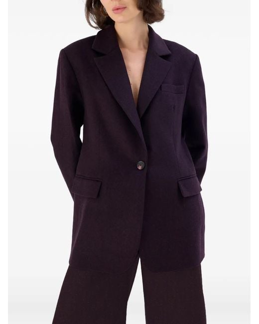 Occleus Purple Charli Peaked-Lapel Blazer