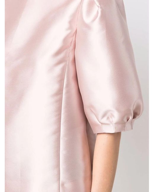 Alberta Ferretti Pink Puff-sleeve Top