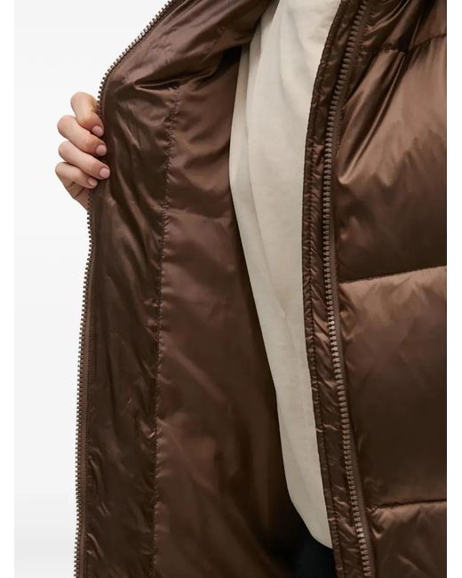 Mos Mosh Brown Hooded Quilted Coat