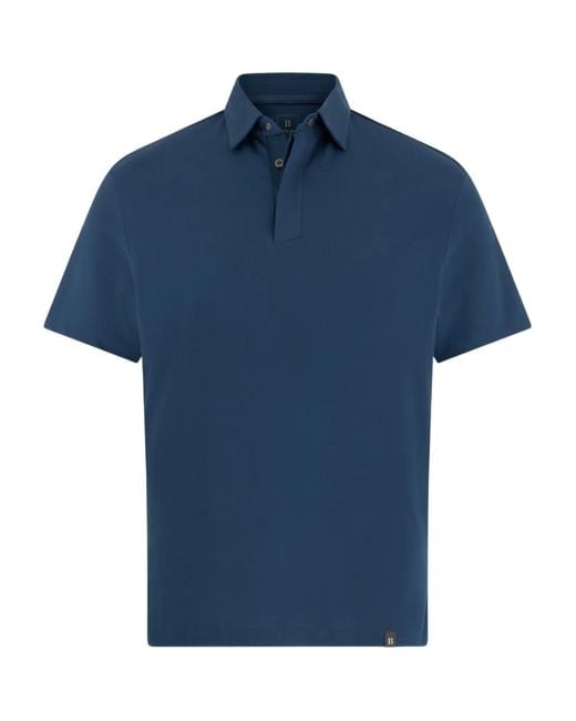 Boggi Blue Metal Press Studs Polo Shirt for men