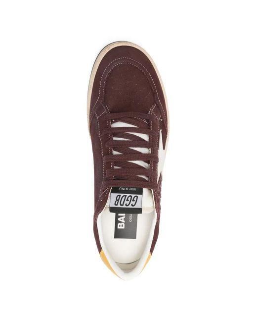 Golden Goose Deluxe Brand Brown Ball Star Lace-Up Sneakers