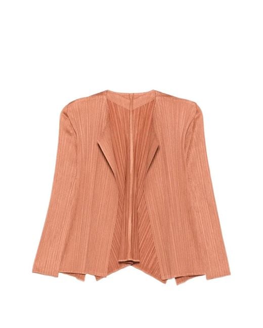Pleats Please Issey Miyake Orange Monthly Colors March Pleated Jacket