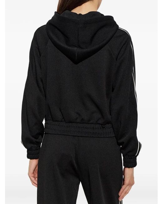 MICHAEL Michael Kors Black Logo-Embroidered Zip-Up Hoodie