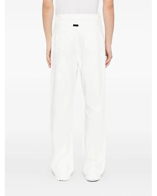 TEAM WANG design White Straight-Leg Jeans