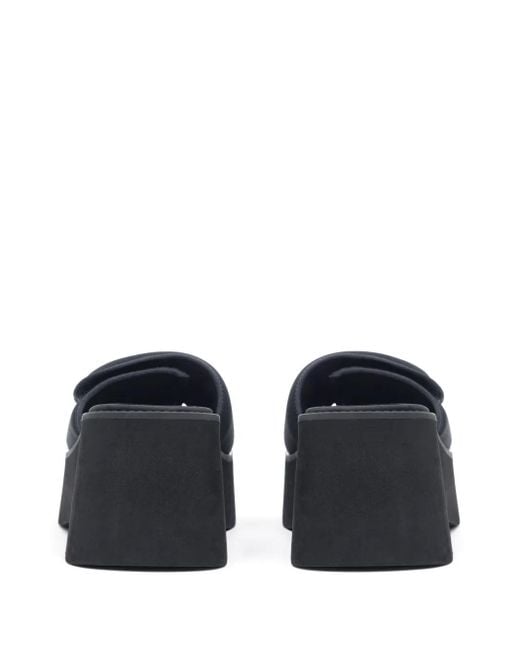 Courreges Black Scuba Wave 75Mm Platform Slides