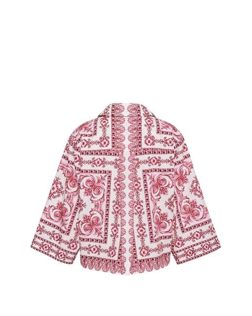 Cara Cara Red Erica Scarf-Print Shirt