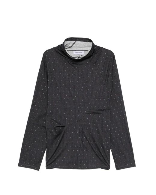 Kiko Kostadinov Black Ohne Long-Sleeve Mock-Neck T-Shirt for men
