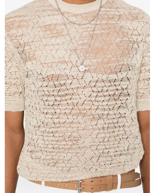 DSquared² Natural Crew-Neck T-Shirt for men