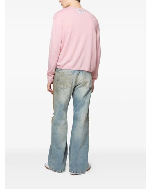 Acne Pink Cotton Sweater for men