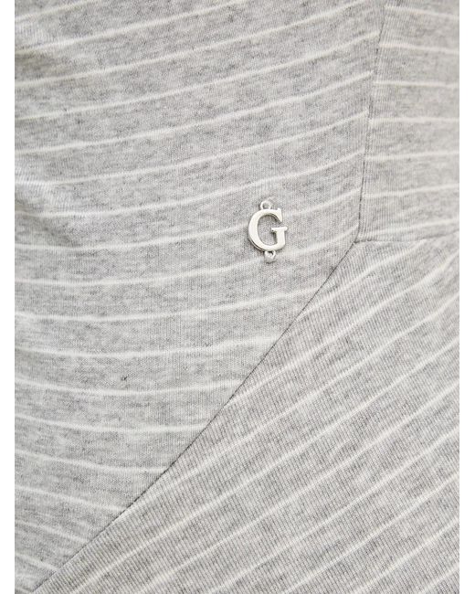 Guess Gray Robe Asymétrique À Rayures