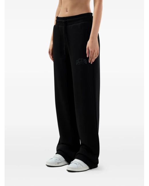 Gcds Black Logo-Print Track Pants