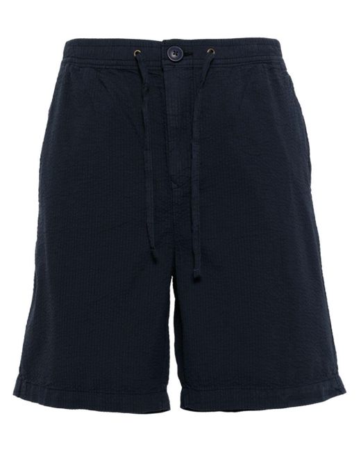 Barbour Blue Melbury Cotton Seersucker Shorts for men