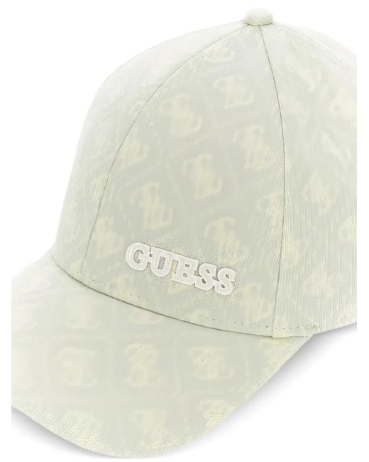 Guess White 4G Baseball Cap