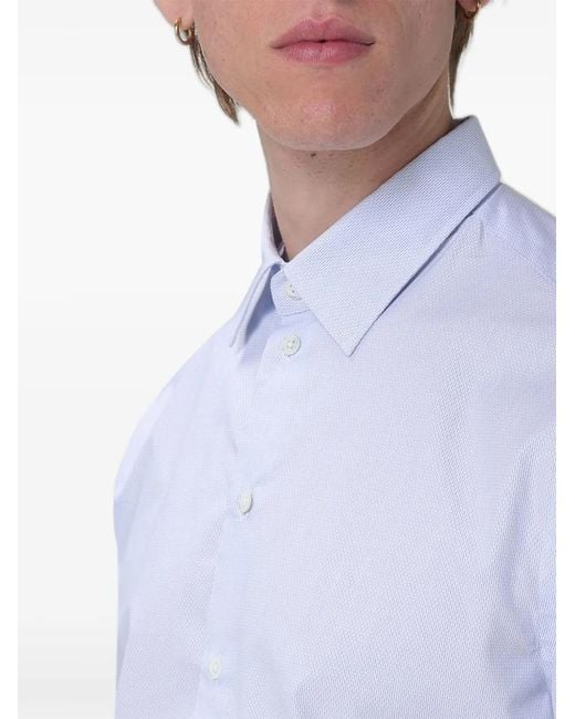 Emporio Armani Blue Long-Sleeve Shirt for men