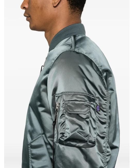 Alpha Industries Blue Reversible Bomber Jacket for men