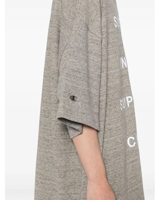 Rick Owens X Champion Gray Tommy T-Shirt for men