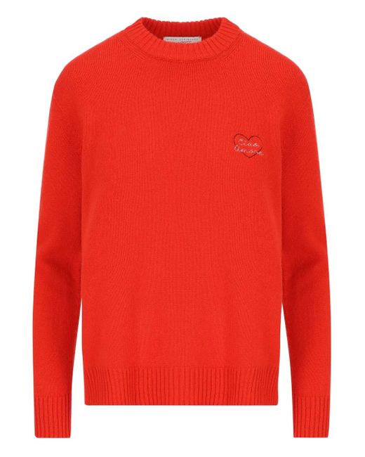 Maglione Con Ricamo di Giada Benincasa in Red