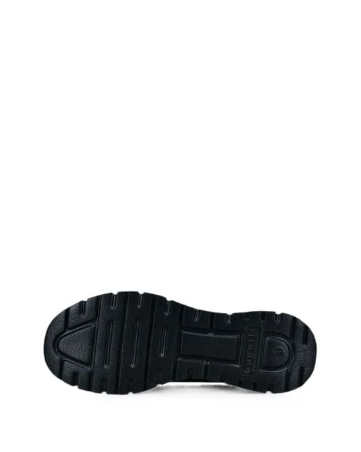 Bugatti Black Logo-Patch Lace-Up Sneakers