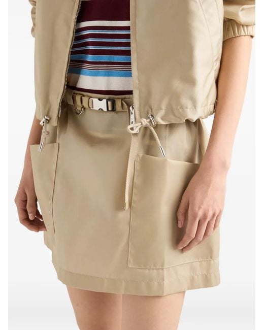 Prada Natural Re-Nylon Mini Skirt