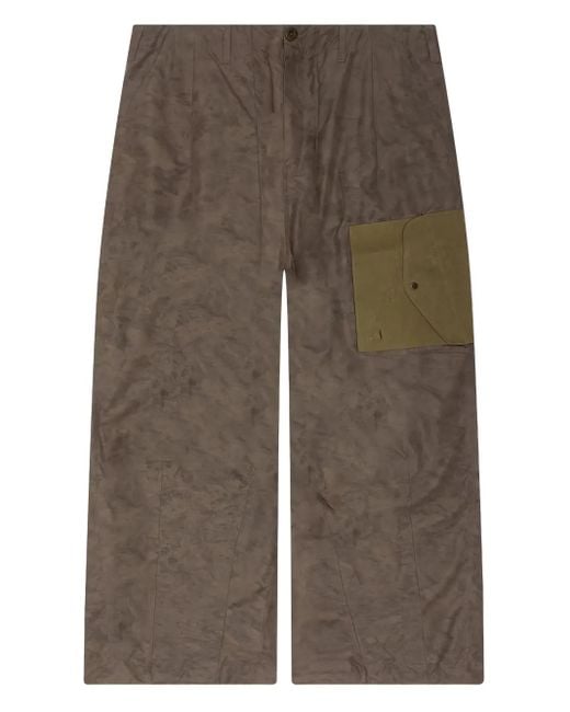 メンズ AWAKE NY パッチポケット パンツ Brown