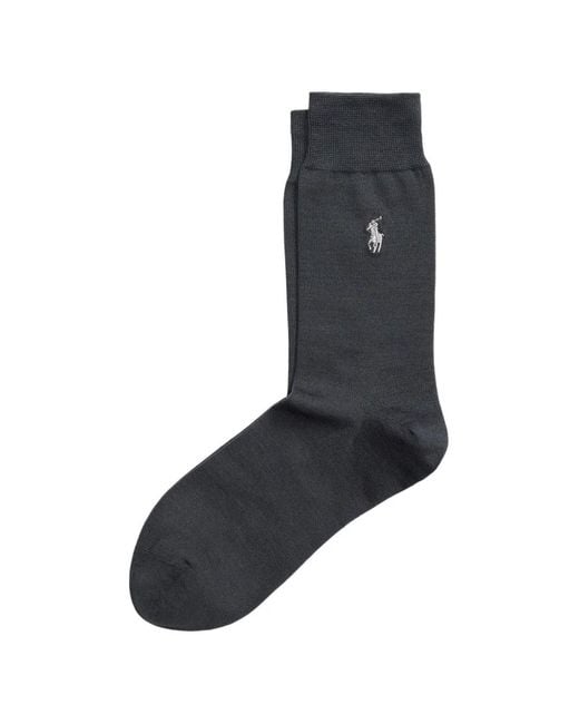Polo Ralph Lauren Gray Chaussettes À Logo Brodé for men