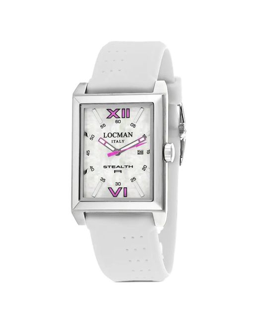 LOCMAN White Stealth R Rectangle-Frame 44Mm Watch for men