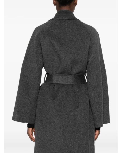Erika Cavallini Semi Couture Black Belted Coat