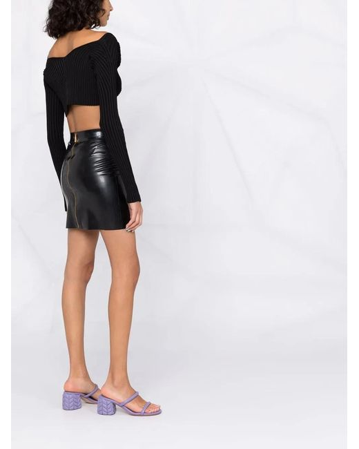 Jacquemus La Maille Pralu Cropped Vest in het Black