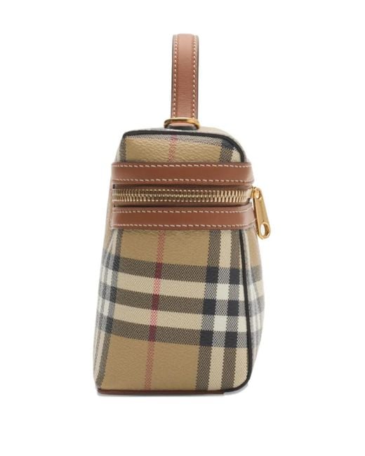 Burberry Brown Check Vanity Tote Bag