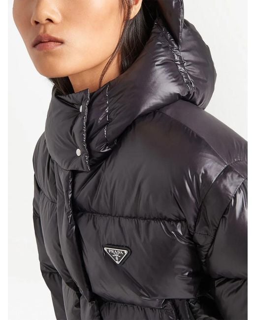 Prada Black Wendbare Re-Nylon Daunenjacke
