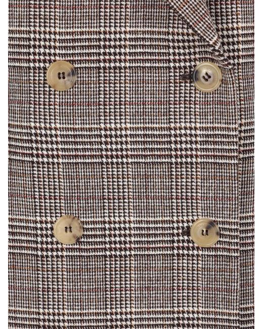 Ermanno Scervino Gray Plaid-Pattern Blazer