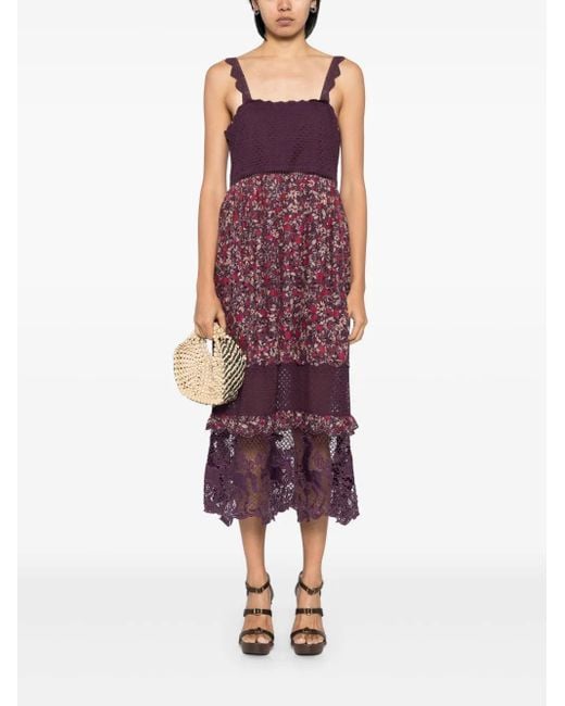 FARM Rio Chelsea Garden Embroidered Dress in Purple | Lyst