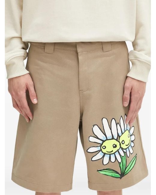 Sky High Farm Natural Floral-Print Shorts for men