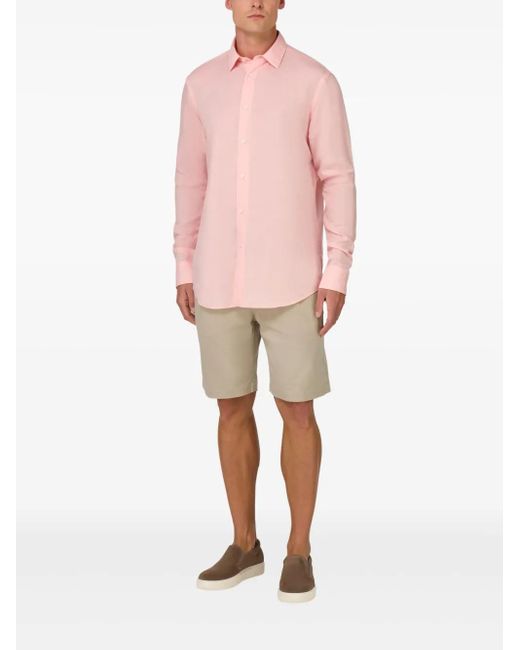 Boggi Pink Linen Shirt for men