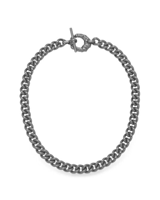 Yoj Metallic Curb Chain Necklace for men