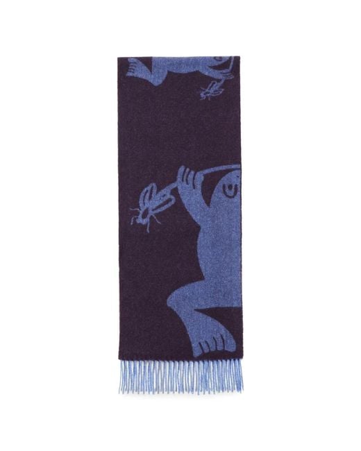 Henrik Vibskov Brown Bug Press Jacquard-Knit Scarf