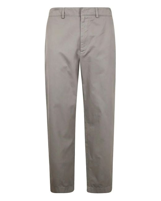 Department 5 Gray Cotton Trousers for men
