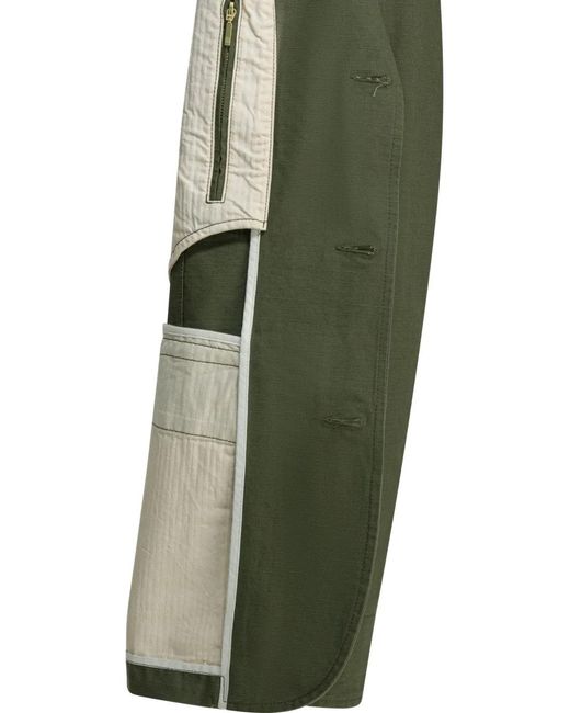 Ceccarelli Green Ripstop Button-Up Coat for men