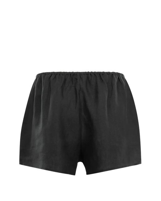 Deiji Studios Black V-Neck Side-Tie Top And Shorts Set (Set Of Two)