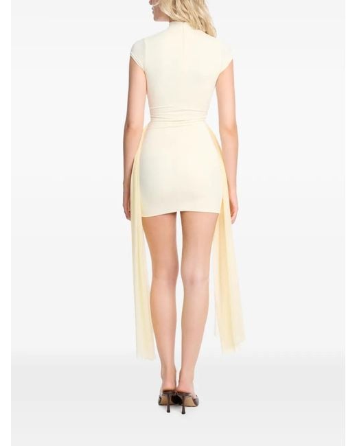 Axel 113 White Khy Cut-Out Draped Mini Dress