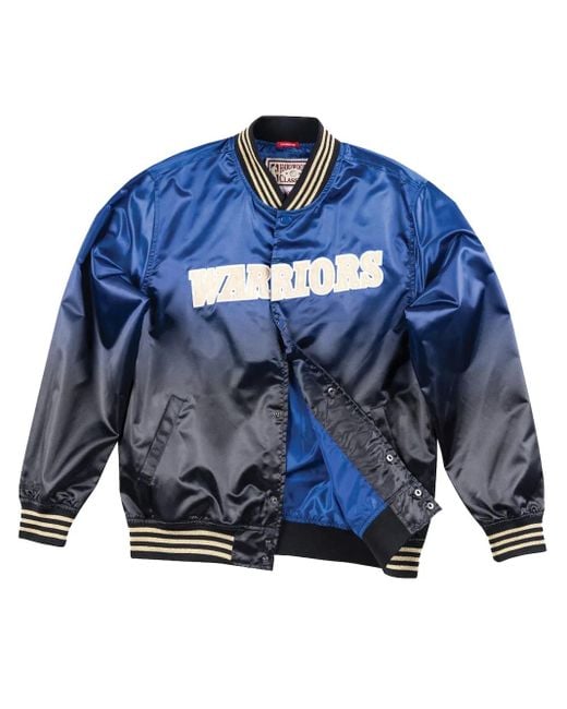 Mitchell & Ness Blue Nba Golden State Warriors Cny "Royal/ Bomber Jacket for men