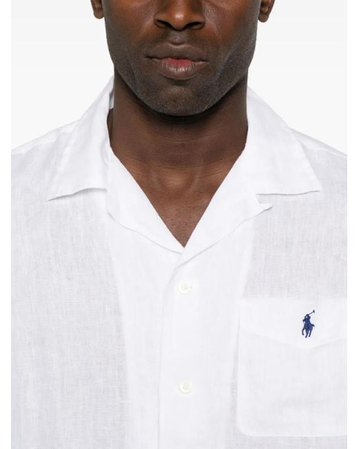 メンズ Polo Ralph Lauren リネンシャツ White