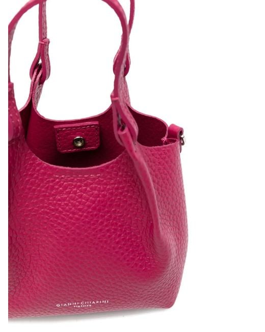 Gianni Chiarini Dua Leren Mini-Tas in het Pink