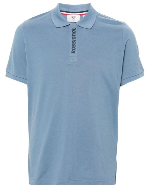 Rossignol Blue Logo-tape Polo Shirt for men