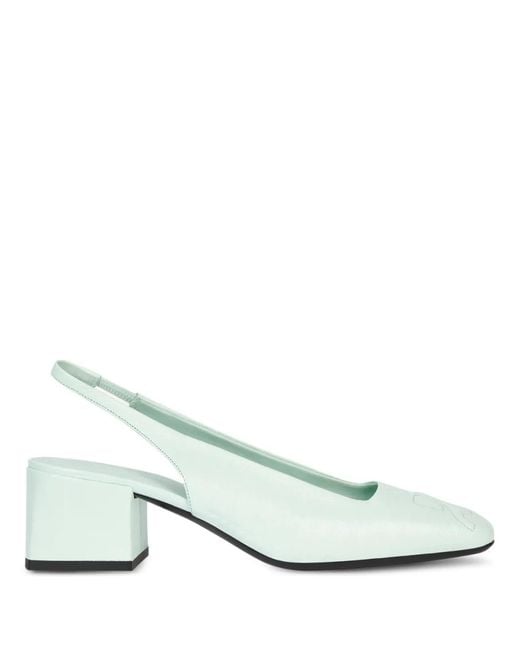 Courreges White 55Mm Ac Slingback Pumps