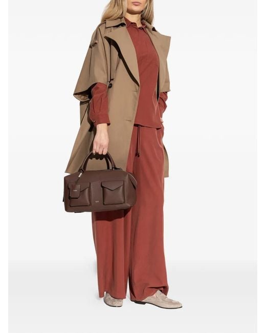 Max Mara Red Silk Canvas Shirt